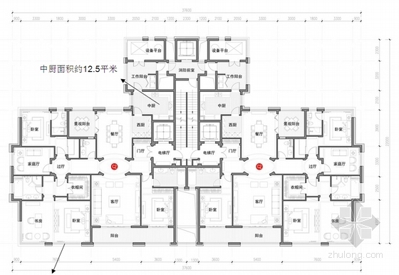 [江苏]现代典雅风格高档住宅区规划设计方案文本-现代典雅风格高档住宅区规划平面图
