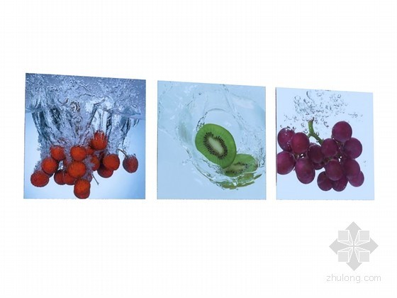 绿色水果盆模型资料下载-水果画3D模型下载