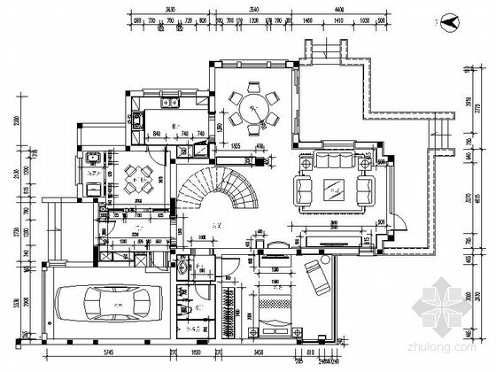 美式别墅效果资料下载-纯木美式三层别墅室内装修图（含效果）