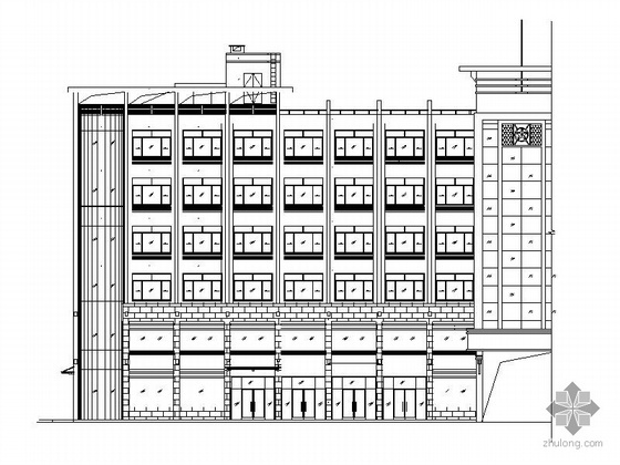 六层医院建筑施工图资料下载-某六层宾馆建筑施工图