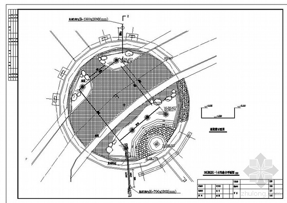 景观水池给排水图资料下载-某小区内小水池给排水设计图