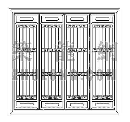 cad中式门窗资料下载-中式窗002