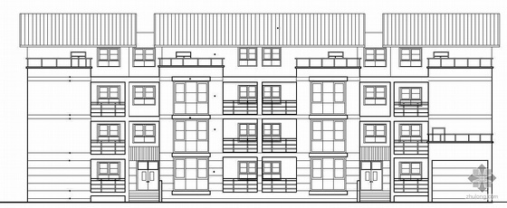 四层住宅楼cad资料下载-某四层住宅楼建筑施工图