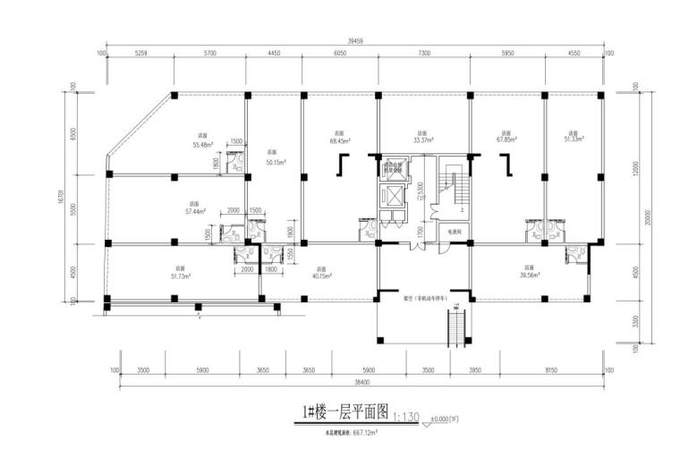 [福建]现代风格竖向线条式塔式住宅楼建筑设计方案文本-现代风格竖向线条式塔式住宅楼建筑平面图