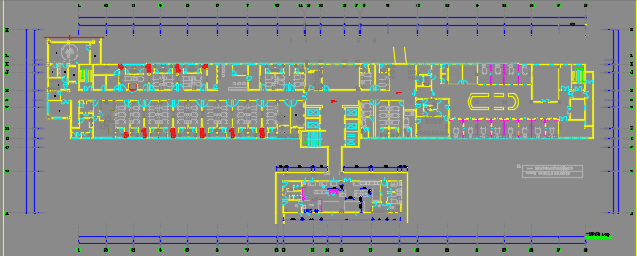 [广东]2018年医院建筑安装工程预算书(含图纸)-二层平面布置图