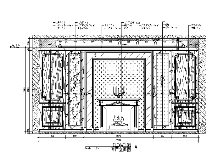 [江西]现代风格独栋别墅设计CAD施工图（含效果图）-【江西】现代风格独栋别墅设计CAD施工图（含效果图）立面图