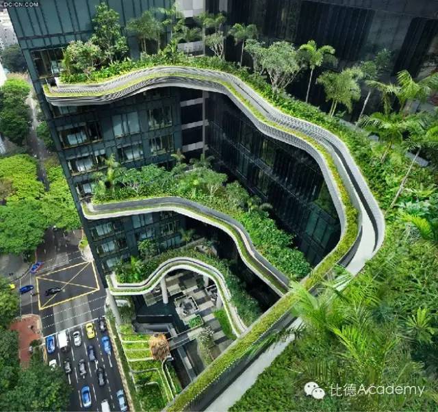 居住楼的绿化资料下载-震惊了！新加坡的垂直绿化建筑 ...