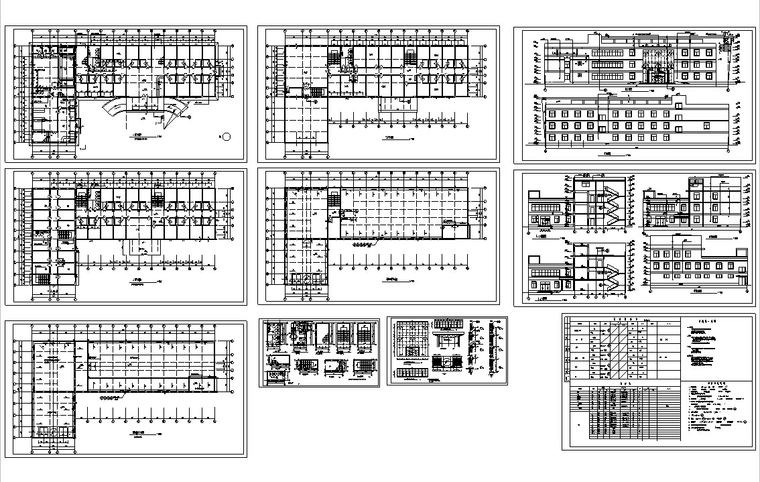 多层酒店建筑设计方案全套施工图CAD-多层宾馆建筑设计施工图