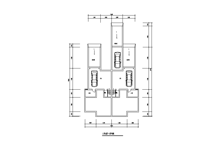 天江龙城小区规划建设方案设计及SU模型（21张）-地下一层平面图