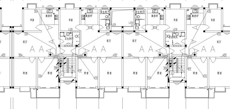 圈梁CAD施工图资料下载-某商住楼电气施工图