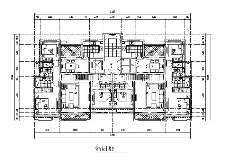 大户型首层平面资料下载-济南中海小区住宅楼su模型+cad平面图+效果图（29张）