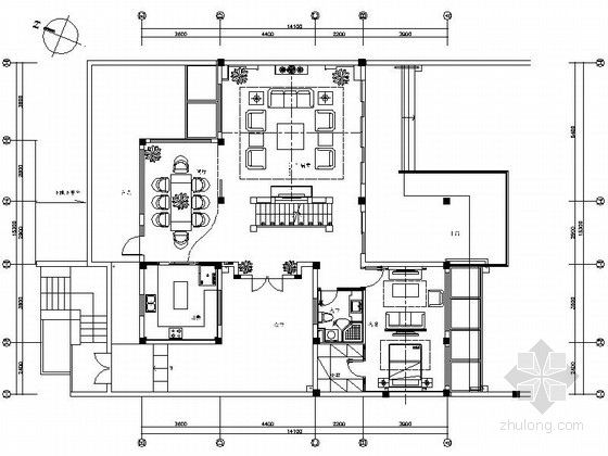 中式园林别墅CAD资料下载-[昆山]江南园林新中式双层别墅装修图（含效果）