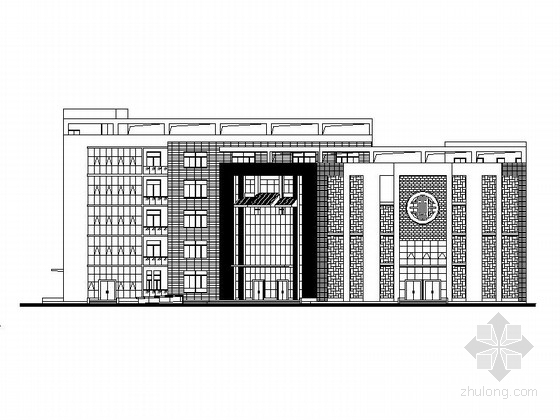 民族风建筑图资料下载-五层民族中医院建筑施工图（中医特色楼）