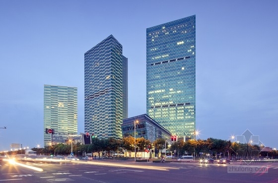 酒店办公商业综合体资料下载-[上海]现代风格酒店商业办公综合体建筑设计方案文本