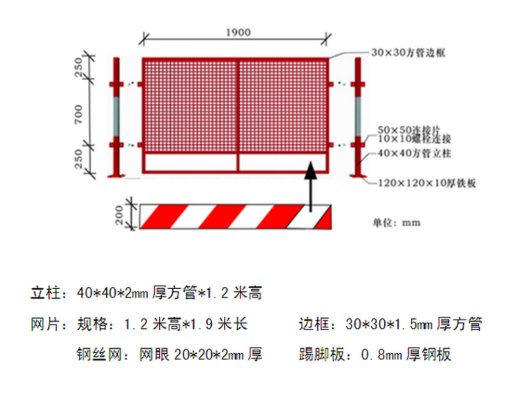 建筑工程安全文明防护定型化图集（21页）-网片式临边防护