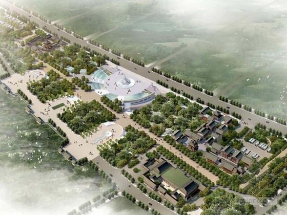 西安城市景观方案资料下载-[西安]唐代格局文化广场景观规划设计方案