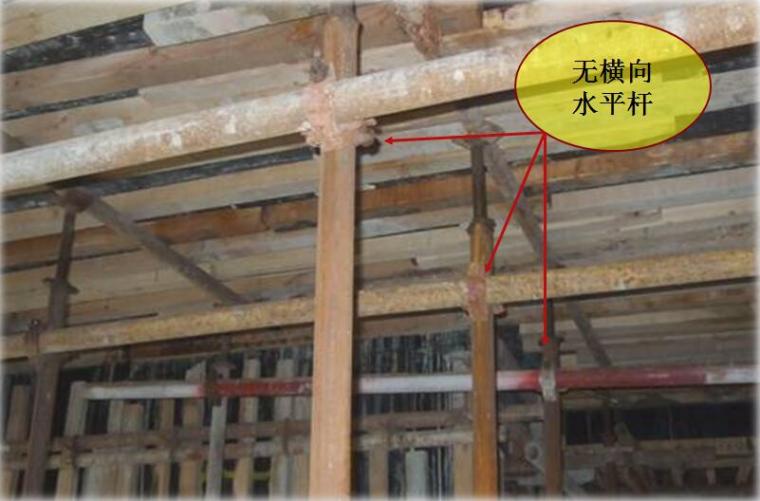 建筑工程模板支撑坍塌事故案例分析PPT（100余页）-水平杆单向设置