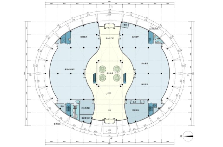 [江苏]宿迁城市展览馆方案设计-一层平面图