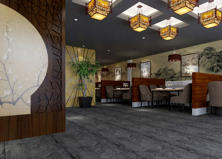 中餐厅.中式风格餐厅设计案例效果图-中餐厅效果图 (16)