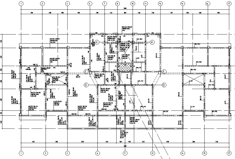 [阜阳]知名地产混凝土框架结构商业建筑钢筋工程专项施工方案（55页）-屋面层梁配筋图