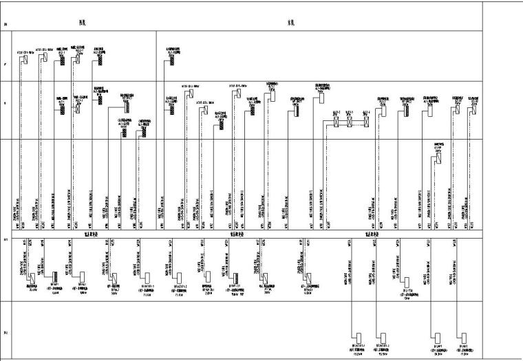 德胜门对景仿古建筑工程项目[电气施工图]-电气竖向系统图