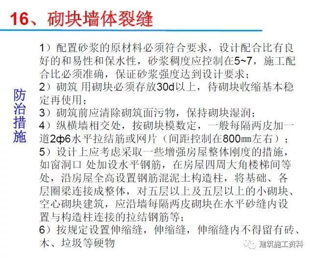 中建三局分享！二次结构砌筑20种常见质量通病及防治_43