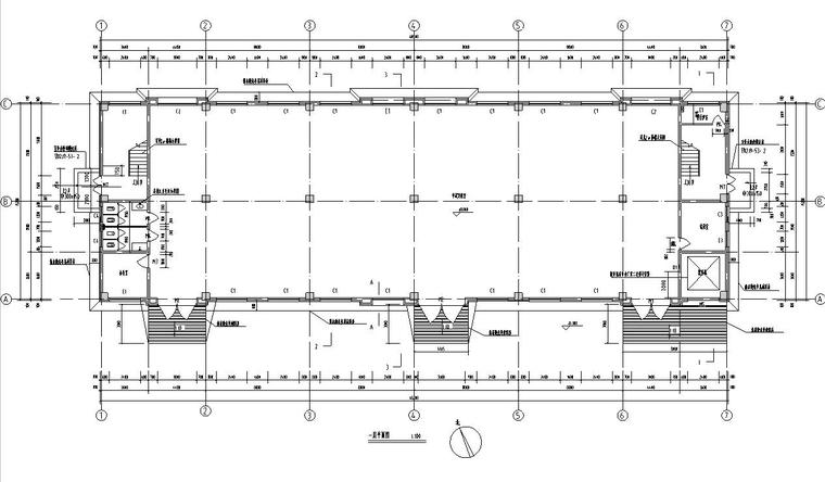 [宁夏]三层框架结构工程实验室建筑施工图（含水暖电）-三层框架结构工程实验室建筑平面图