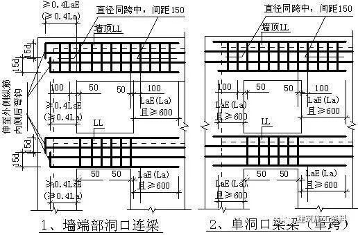 暗梁构造详图CAD资料下载-梁钢筋翻样公式总结