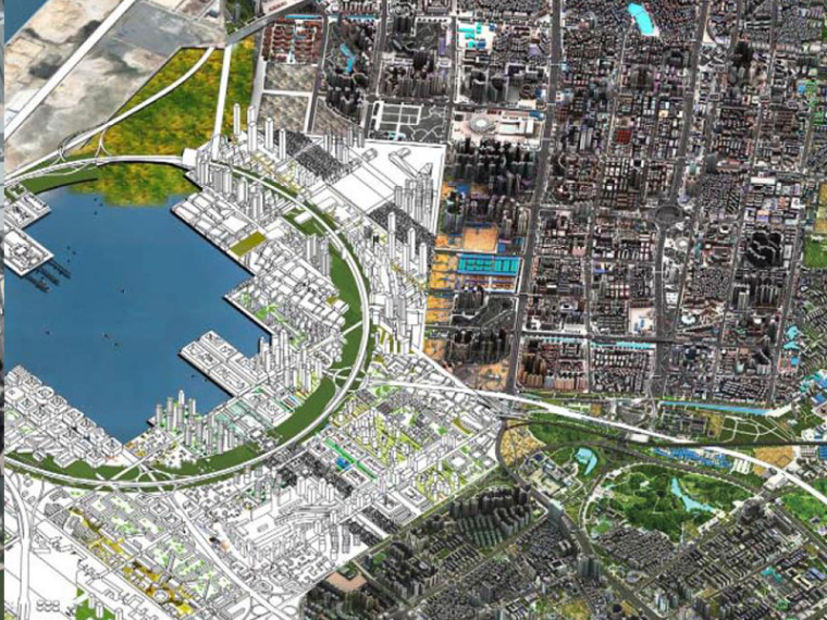 外国城市规划概念性方案资料下载-[深圳]OMA前海城岸城市规划设计方案文本