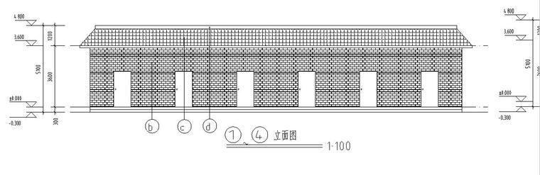 [宁夏]5套砖墙结构小学、幼儿园及宿舍建筑施工图（含全专业）-5套单层砖墙结构小学、幼儿园及宿舍建筑立面图