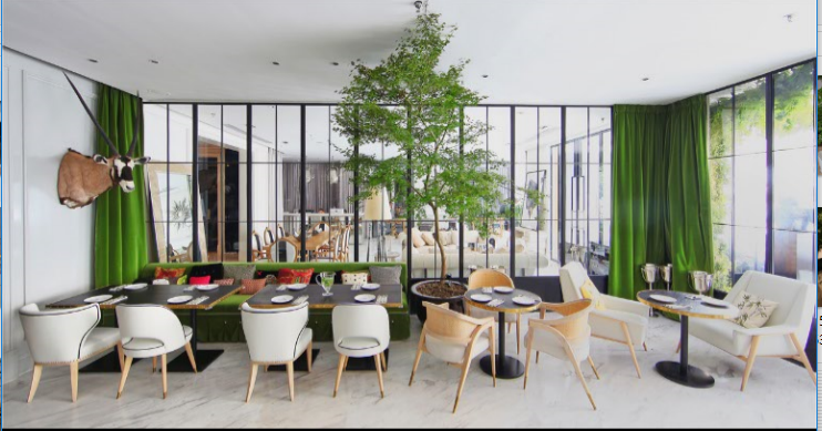 概念咖啡厅室内设计资料下载-“神秘森林”里的雅痞空间咖啡厅室内设计实景图