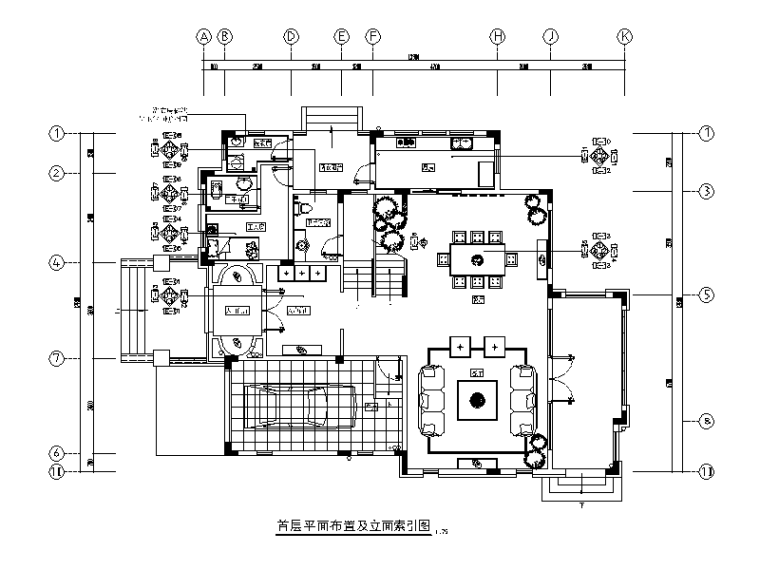 广东园林植物CAD资料下载-[广东]意式风格别墅设计CAD施工图（含效果图）