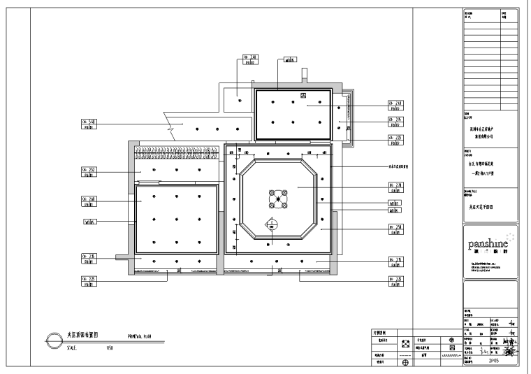 东莞幸福花苑一期2栋A1b样板房室内设计施工图-夹层顶面布置图