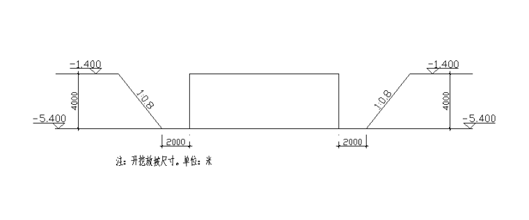 基坑沙包支护方案-开挖放坡尺寸