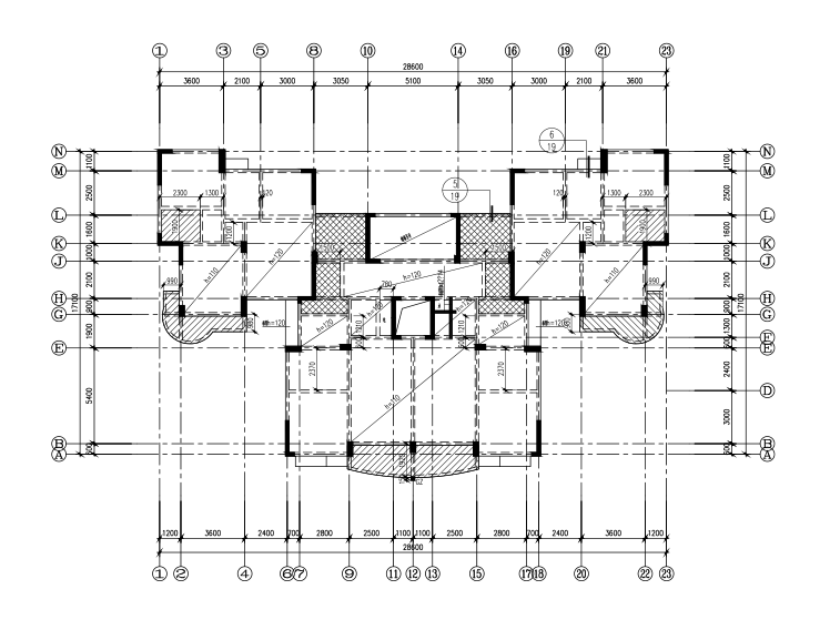 楼梯cad施工图资料下载-10层框架剪力墙结构住宅楼结构施工图（CAD、18张）