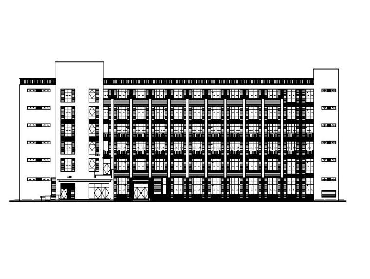 广州中心CAD资料下载-[广州]高层现代风格仓库中心及员工宿舍建筑施工图（含水暖电）