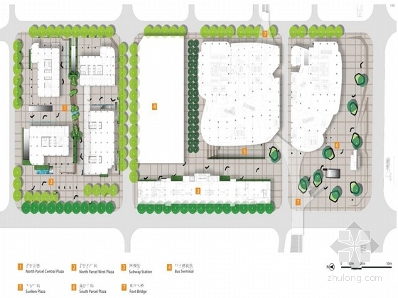 现代广场绿地景观资料下载-[深圳]现代简约中心广场景观概念设计方案