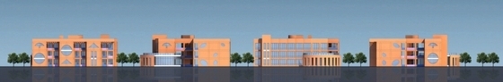 [浙江]现代风格高层住宅区规划设计方案文本-现代风格高层住宅区规划立面图