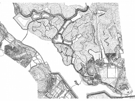 山地地形规划图资料下载-[广东]山地生态湿地公园景观规划设计施工图（知名设计单位）