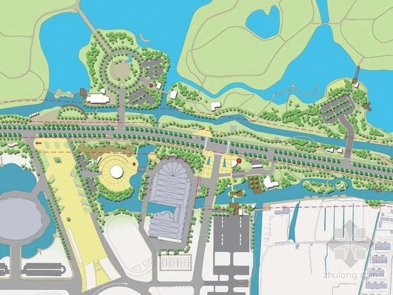 外国滨水带状城市资料下载-[苏州]休闲型城市滨水带景观规划设计方案