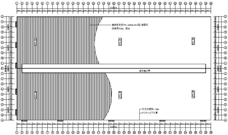 导轨式爬手架平立面图资料下载-木业公司门式刚架钢结构厂房施工图（CAD，12张）