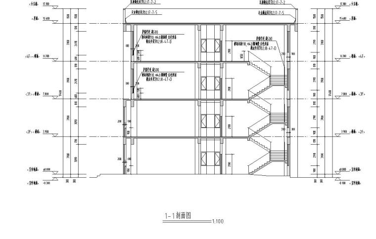 [宁夏]四层现代式框架结构仓储基地建筑施工图-四层现代式框架结构仓储基地建筑立面图