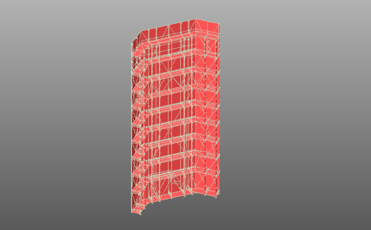 衡重式挡土墙受力计算资料下载-某复杂外立面工程整体式斜爬架结构受力计算书