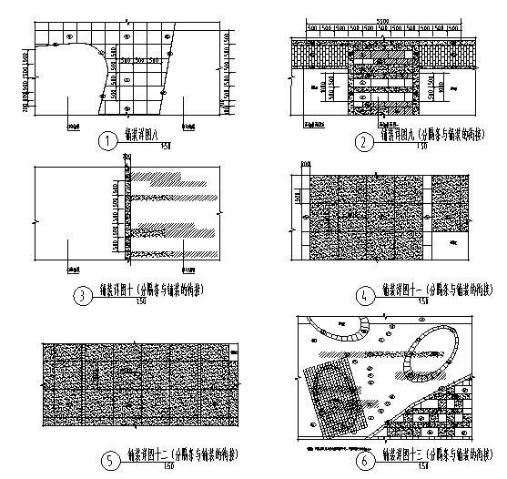 [北京]超5A国际甲级写字楼与名品商街办公环境景观施工图（2016）-铺装详图1