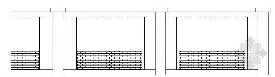 空心砖围墙施工设计图资料下载-围墙立面设计图4