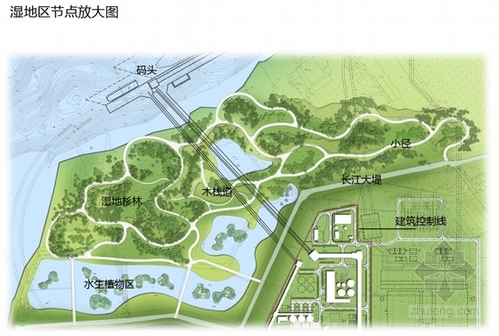 [江苏]生态宜人工业园区景观设计方案文本-分区节点放大 
