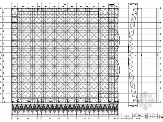 网架结构构造图资料下载-三层体育场钢网架结构竣工图