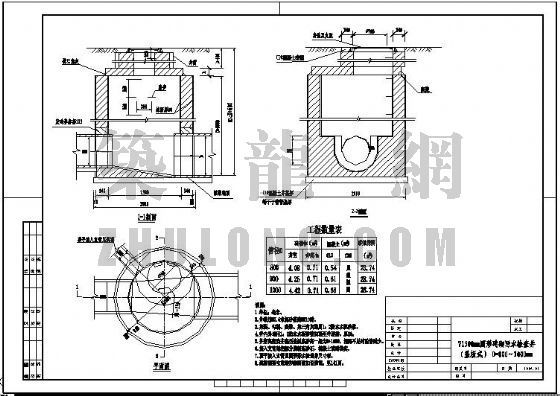 污水检查井cad图资料下载-检查井大样图