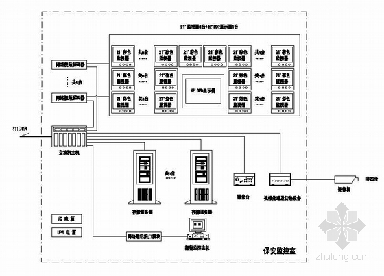 地下车库二层平面资料下载-某二层地下车库弱电、消防图