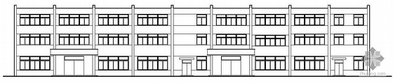 农村三层自住房建筑资料下载-某三层厂房建筑扩初图